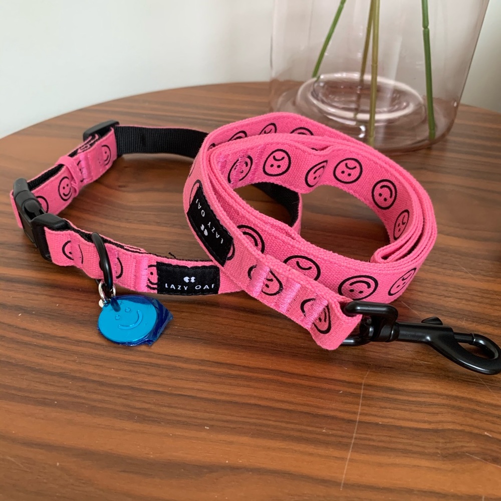 Lazy Oaf dog collar and leash